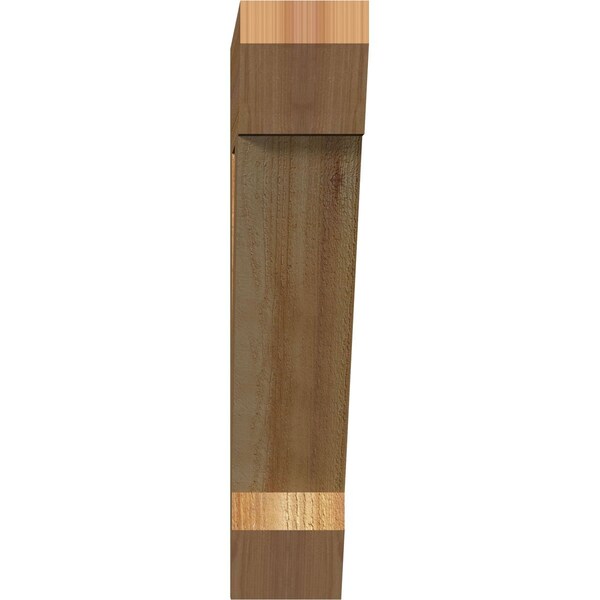 Traditional Slat Rough Sawn Bracket, Western Red Cedar, 4W X 20D X 20H